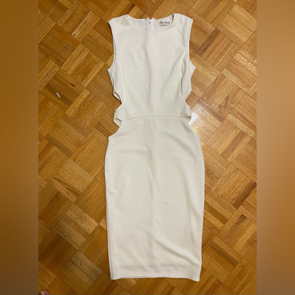 Miss Selfridge Cream cut out Dress